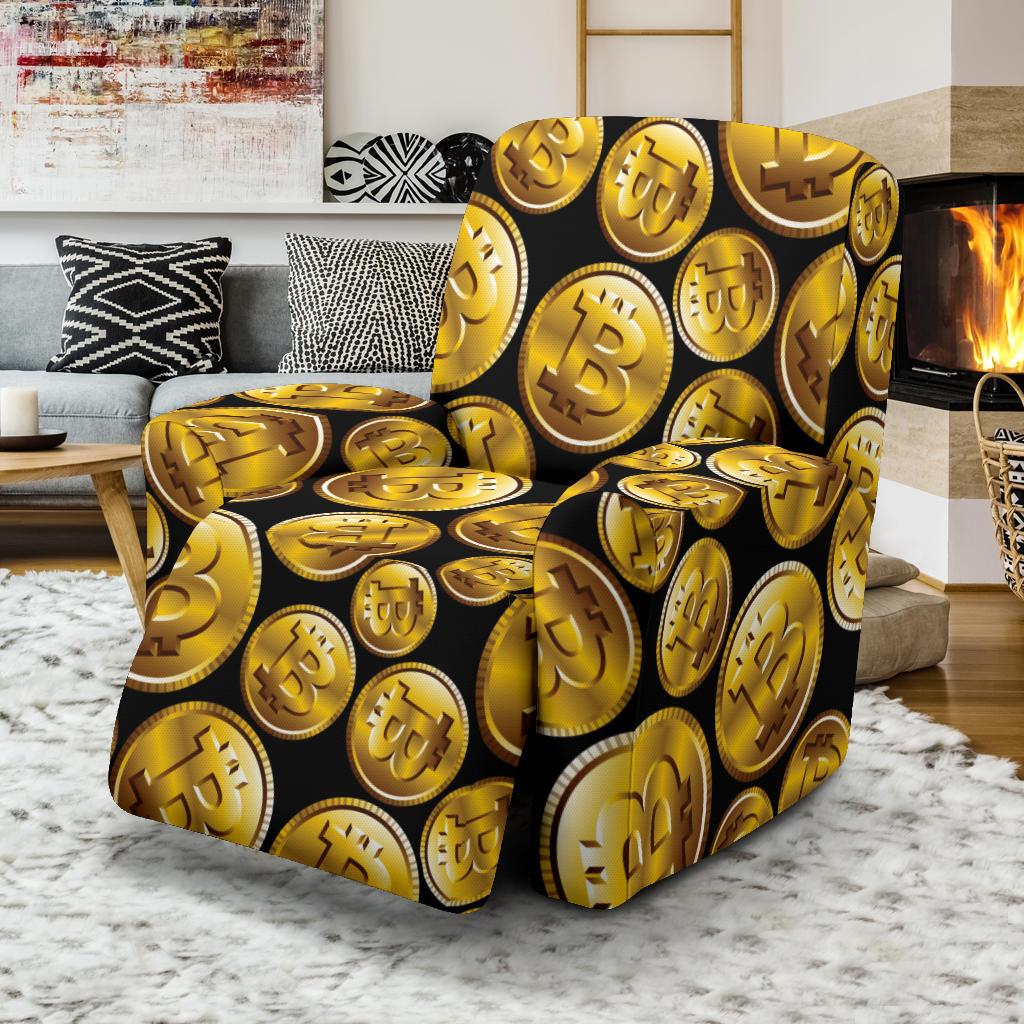 Bitcoin Pattern Print Design DO05 Recliner Slipcover-JORJUNE.COM