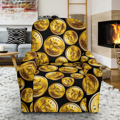 Bitcoin Pattern Print Design DO05 Recliner Slipcover-JORJUNE.COM
