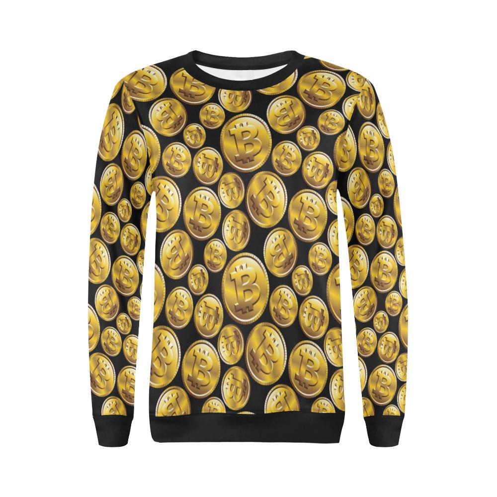 Bitcoin Pattern Print Design DO05 Women Long Sleeve Sweatshirt-JorJune