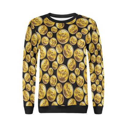 Bitcoin Pattern Print Design DO05 Women Long Sleeve Sweatshirt-JorJune