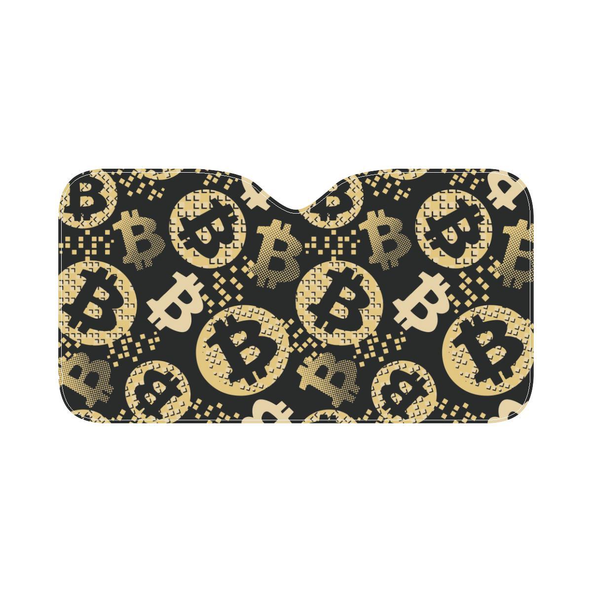 Bitcoin Pattern Print Design DO06 Car Sun Shade-JorJune