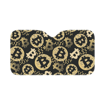 Bitcoin Pattern Print Design DO06 Car Sun Shade-JorJune
