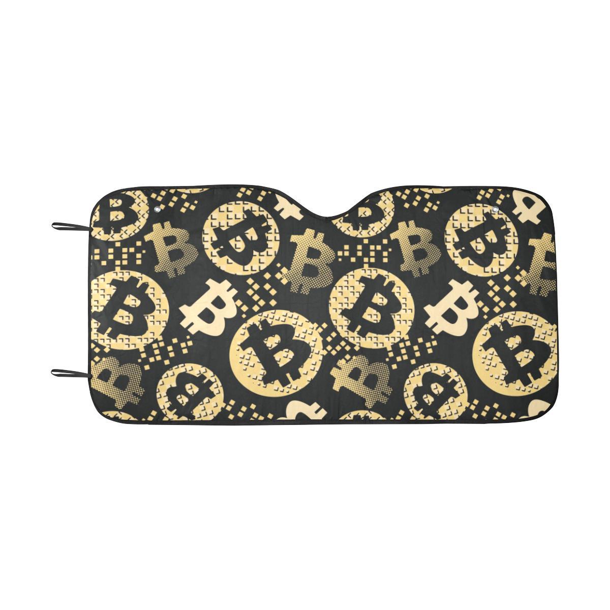 Bitcoin Pattern Print Design DO06 Car Sun Shade-JorJune