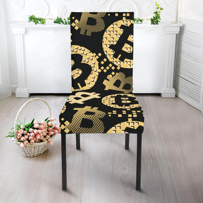 Bitcoin Pattern Print Design DO06 Dining Chair Slipcover-JORJUNE.COM
