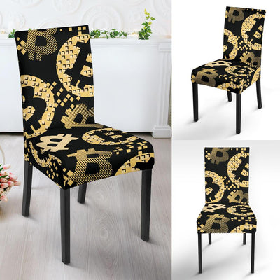 Bitcoin Pattern Print Design DO06 Dining Chair Slipcover-JORJUNE.COM