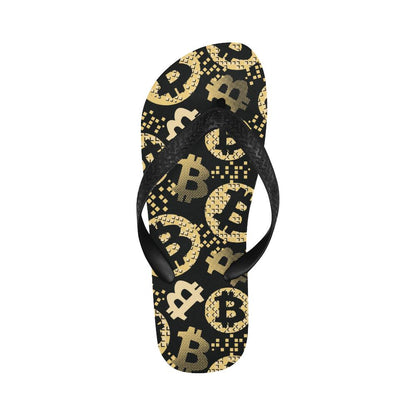 Bitcoin Pattern Print Design DO06 Flip Flops-JorJune