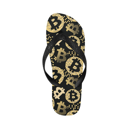 Bitcoin Pattern Print Design DO06 Flip Flops-JorJune