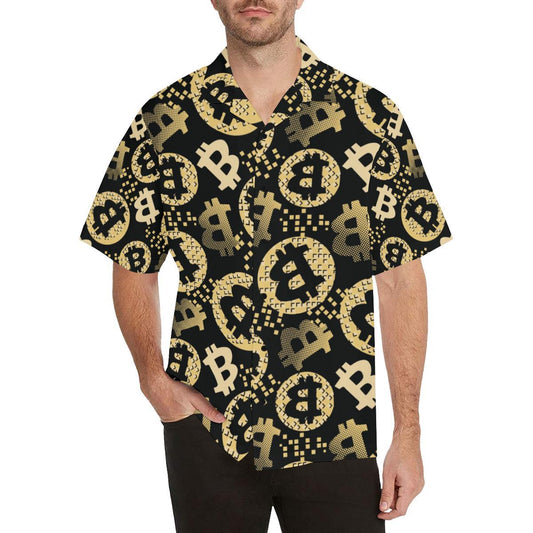 Bitcoin Pattern Print Design DO06 Men Hawaiian Shirt-JorJune