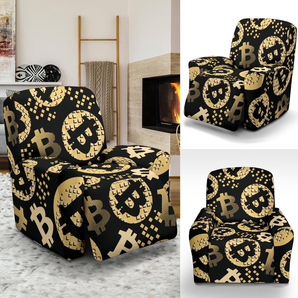 Bitcoin Pattern Print Design DO06 Recliner Slipcover-JORJUNE.COM