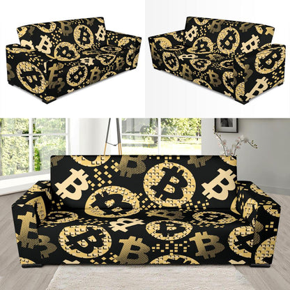 Bitcoin Pattern Print Design DO06 Sofa Slipcover-JORJUNE.COM