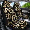 Bitcoin Pattern Print Design DO06 Universal Fit Car Seat Covers