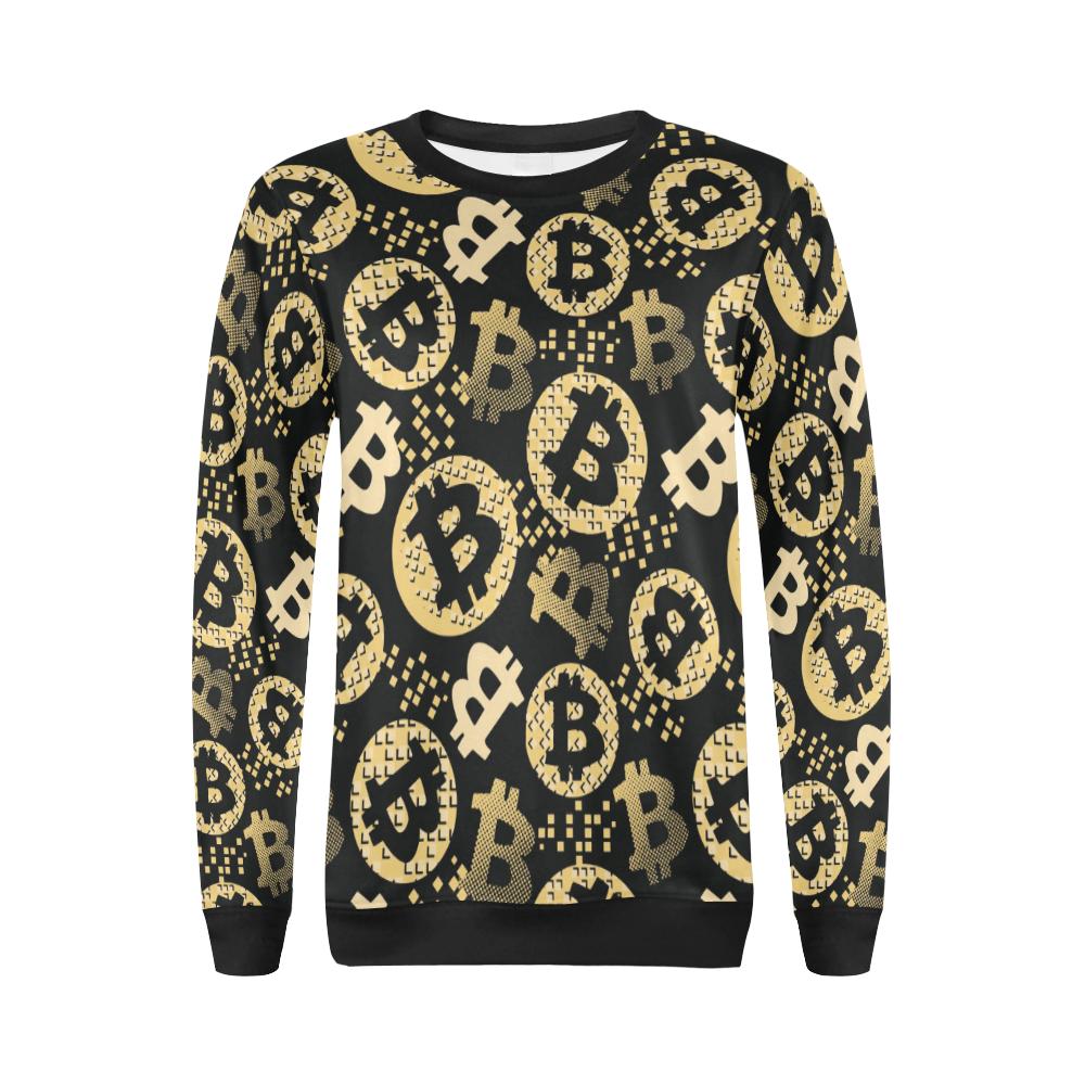 Bitcoin Pattern Print Design DO06 Women Long Sleeve Sweatshirt-JorJune