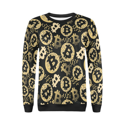 Bitcoin Pattern Print Design DO06 Women Long Sleeve Sweatshirt-JorJune
