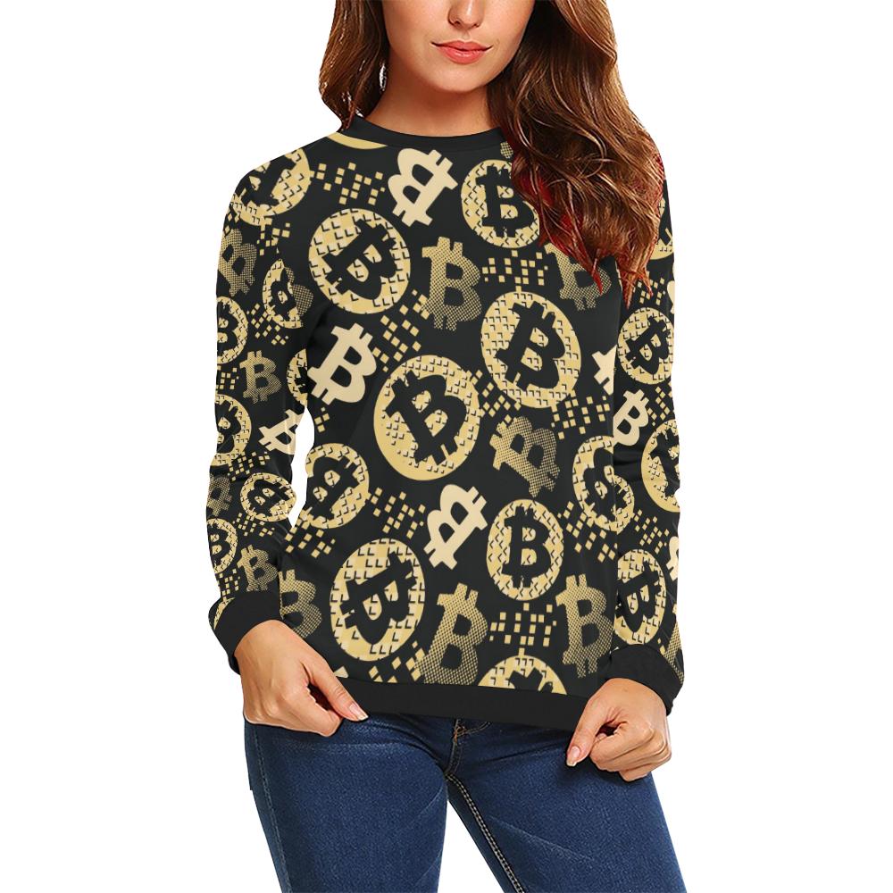 Bitcoin Pattern Print Design DO06 Women Long Sleeve Sweatshirt-JorJune