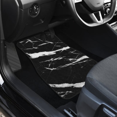 Black and White Marble Car Floor Mats