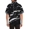 Black and White Marble Men Hawaiian Shirt