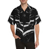 Black and White Marble Men Hawaiian Shirt