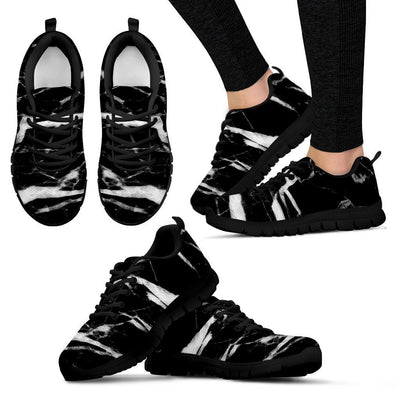 Black and White Marble Women Sneakers