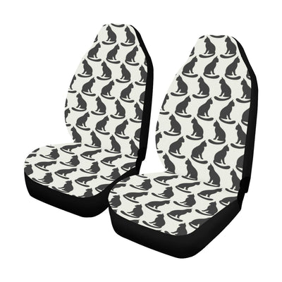 Black Cat Pattern Print Design 02 Car Seat Covers (Set of 2)-JORJUNE.COM