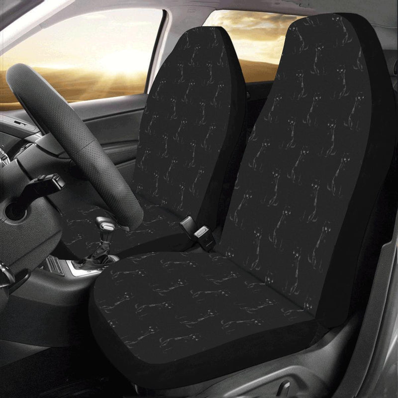 Black Cat Pattern Print Design 03 Car Seat Covers (Set of 2)-JORJUNE.COM