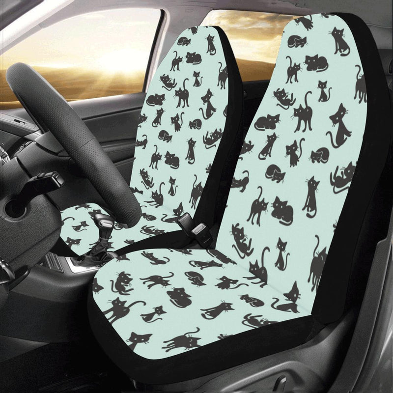 Black Cat Pattern Print Design 04 Car Seat Covers (Set of 2)-JORJUNE.COM