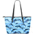 Blue Dolphin Large Leather Tote Bag
