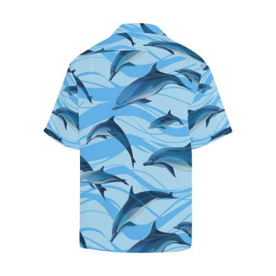 Blue Dolphin Men Hawaiian Shirt