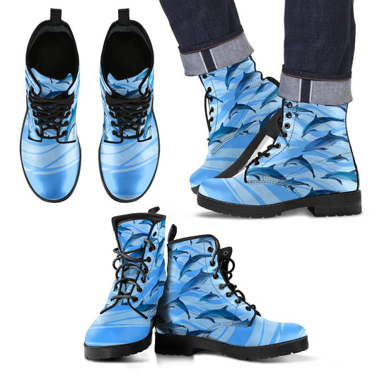 Blue Dolphin Women & Men Leather Boots