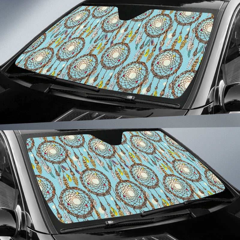 Blue Dream Catcher Car Sun Shade-JorJune