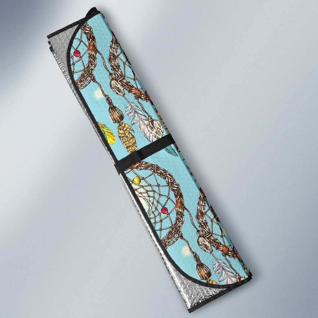 Blue Dream Catcher Car Sun Shade-JorJune