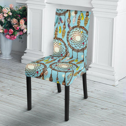 Blue Dream catcher Dining Chair Slipcover-JORJUNE.COM