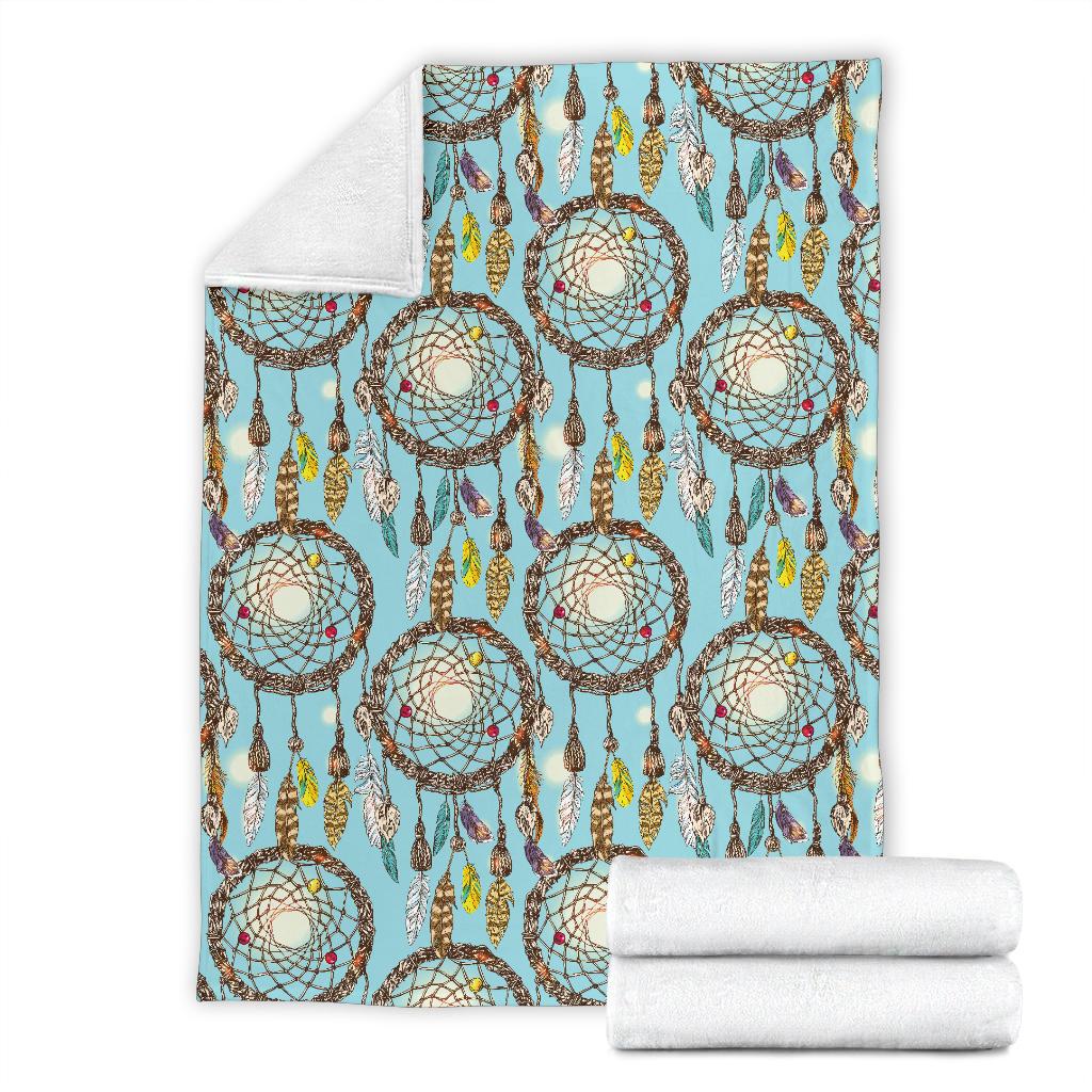 Blue Dream Catcher Fleece Blanket