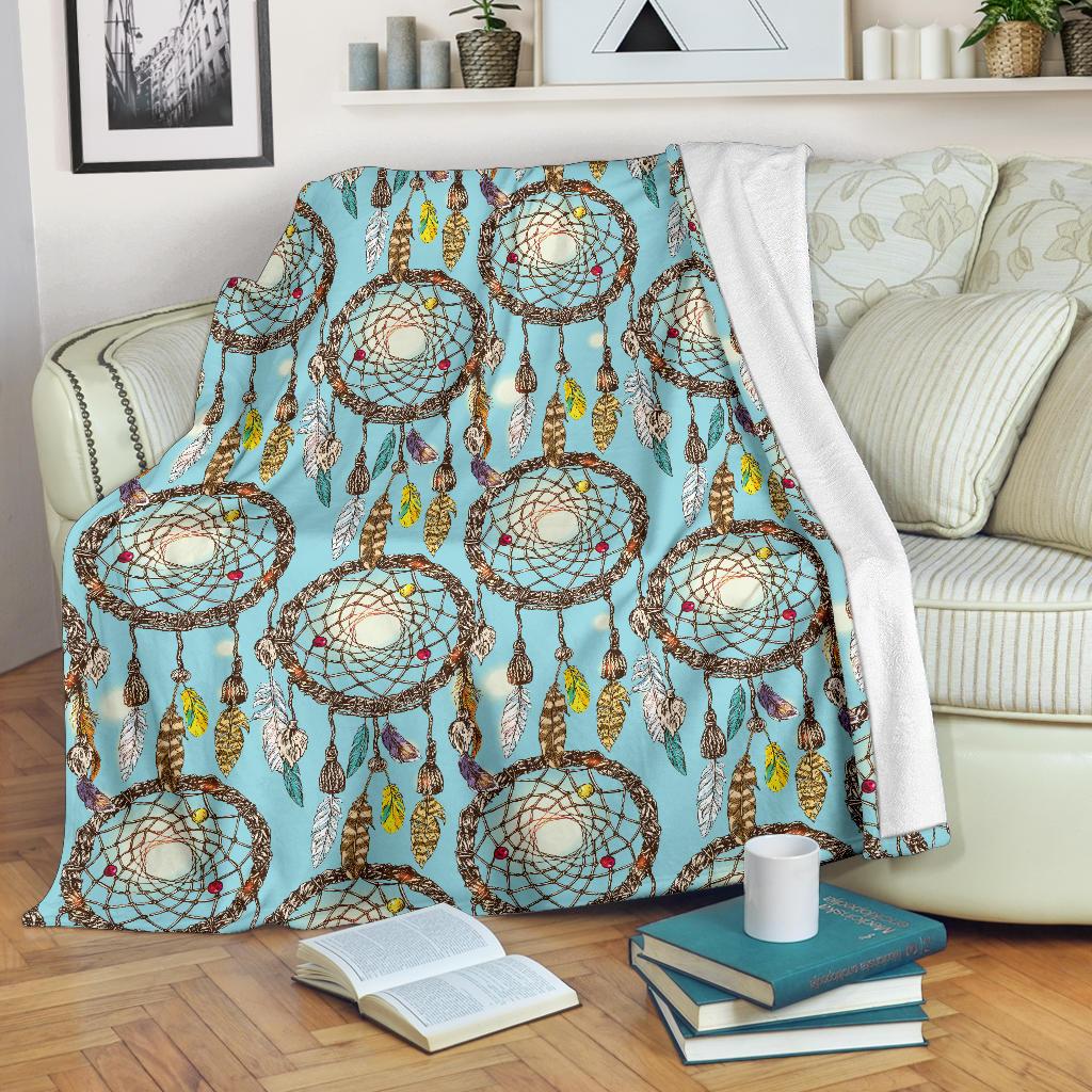 Blue Dream Catcher Fleece Blanket