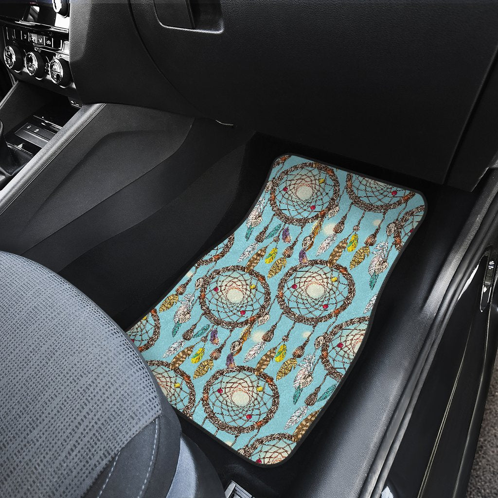 Blue Dream catcher Front and Back Car Floor Mats