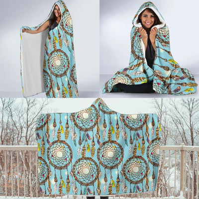 Blue Dream catcher Hooded Blanket-JORJUNE.COM