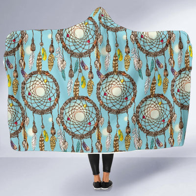 Blue Dream catcher Hooded Blanket-JORJUNE.COM