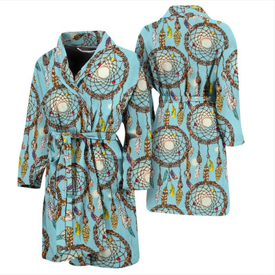 Blue Dream Catcher Men Bath Robe