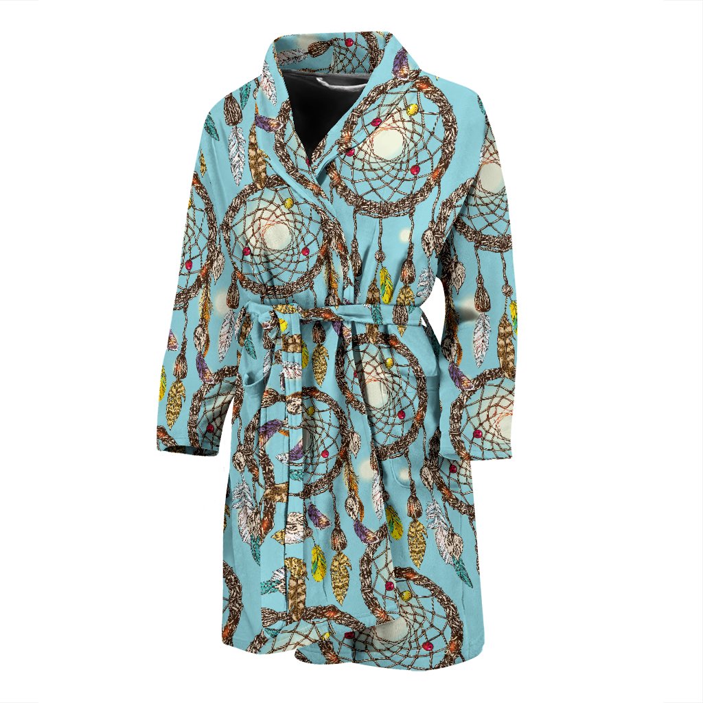 Blue Dream Catcher Men Bath Robe