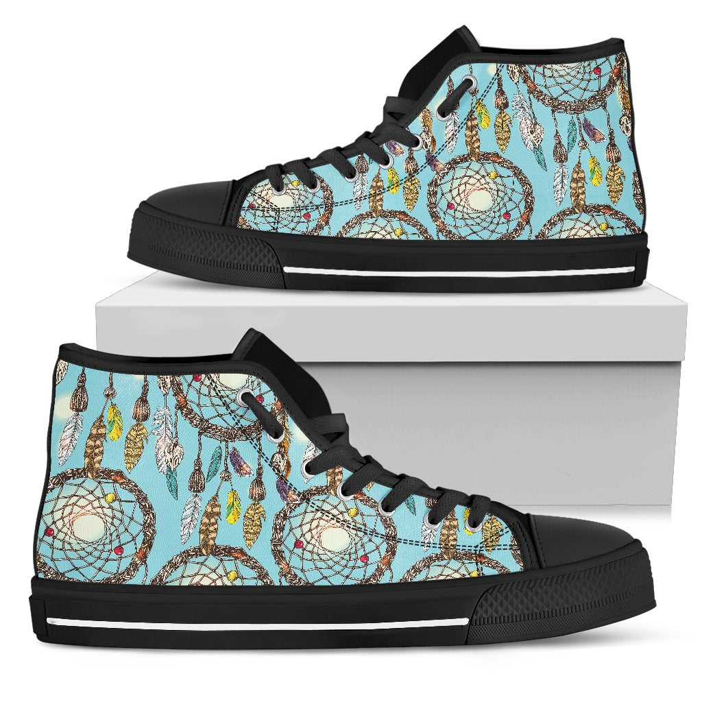 Blue Dream catcher Men High Top Shoes