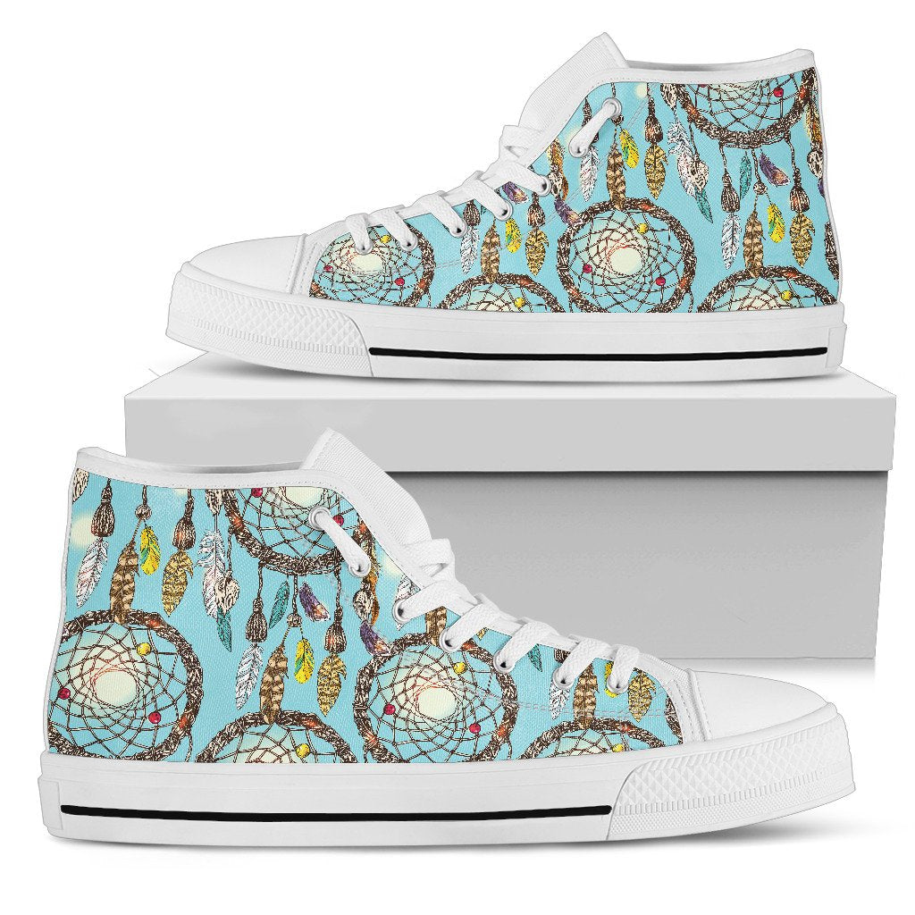 Blue Dream catcher Men High Top Shoes