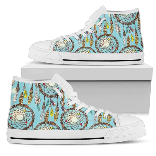 Blue Dream catcher Men High Top Shoes