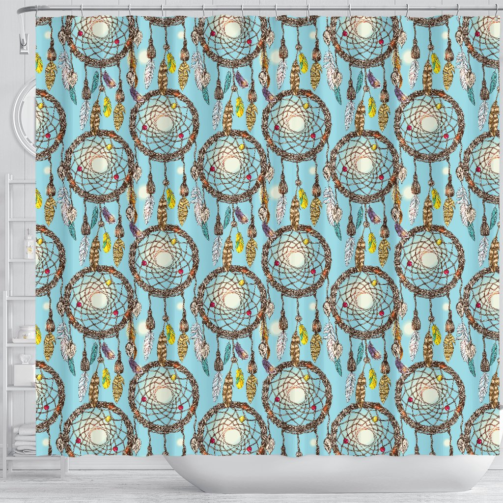 Blue Dream catcher Shower Curtain
