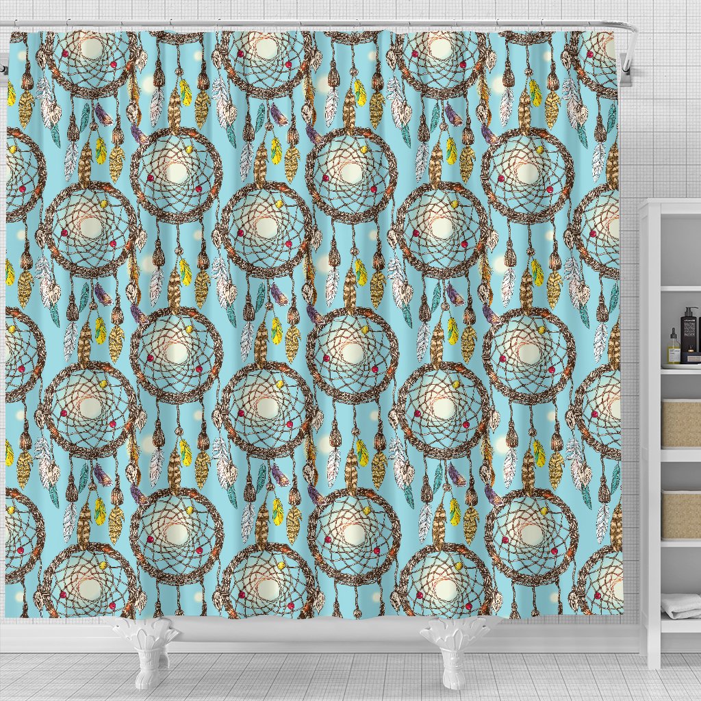 Blue Dream catcher Shower Curtain
