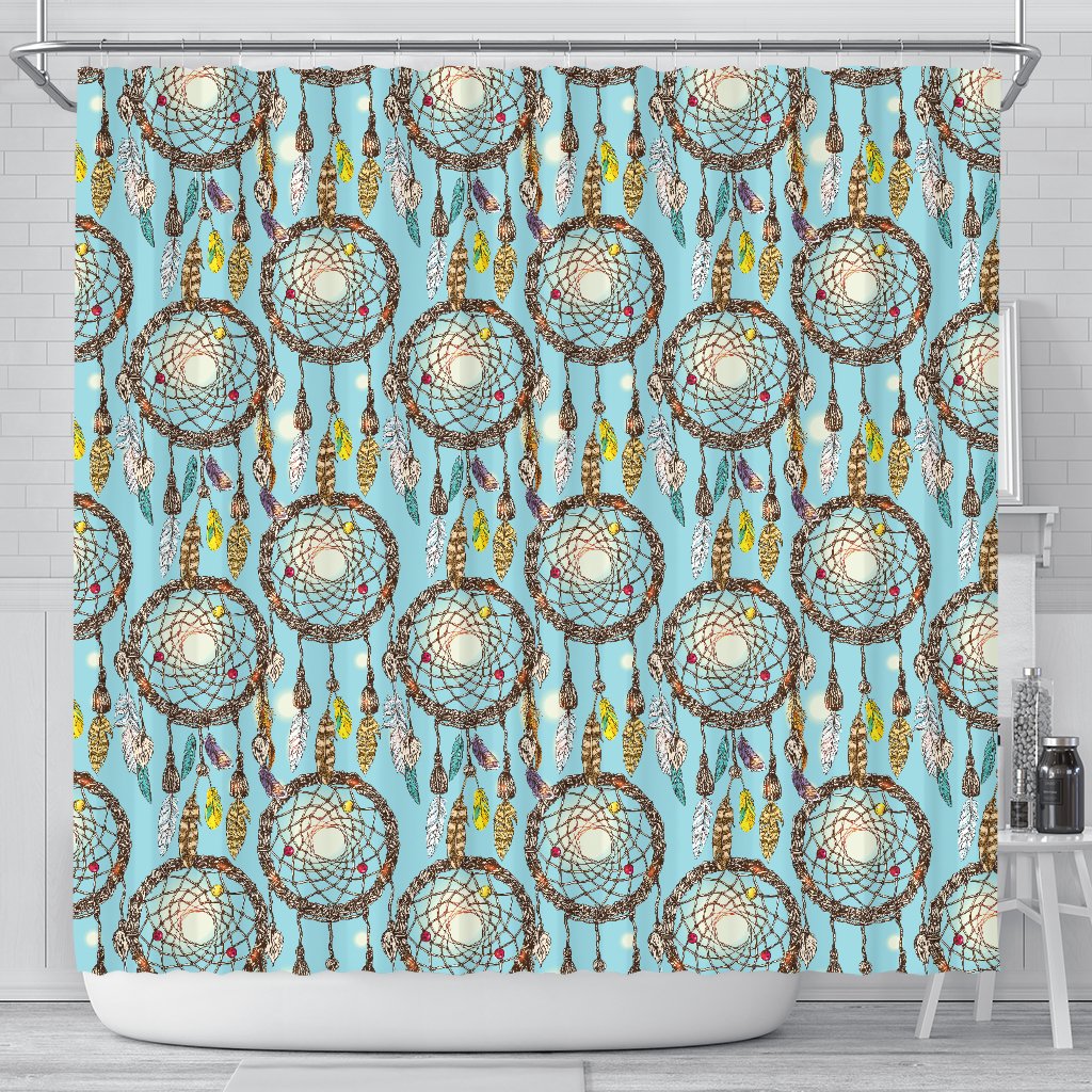 Blue Dream catcher Shower Curtain