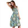 Blue Dream Catcher Sleeveless Mini Dress