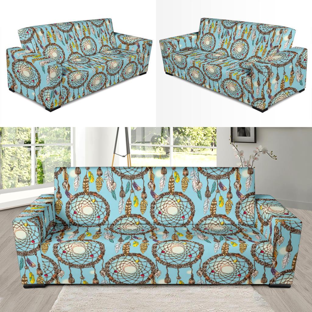 Blue Dream catcher Sofa Slipcover-JORJUNE.COM