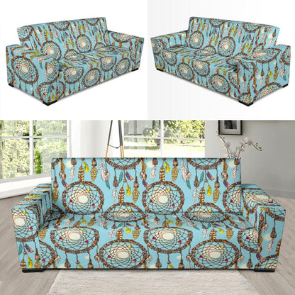 Blue Dream catcher Sofa Slipcover-JORJUNE.COM
