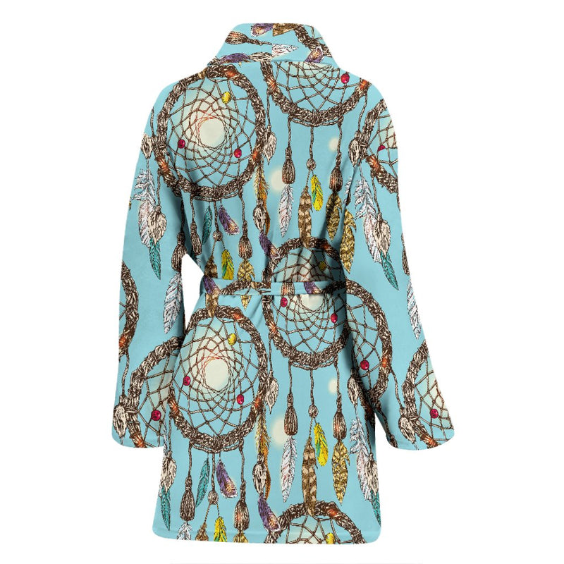 Blue Dream Catcher Women Bath Robe