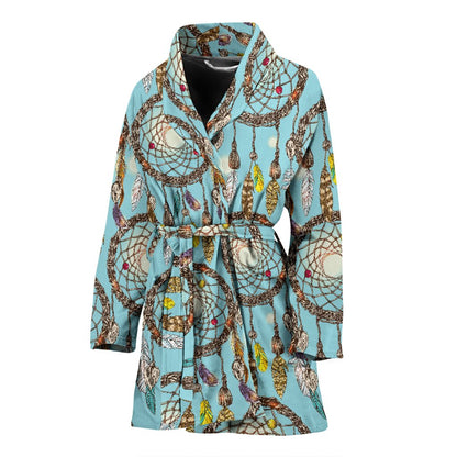 Blue Dream Catcher Women Bath Robe