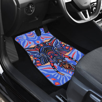 Blue Elephant Indian Mandala Car Floor Mats